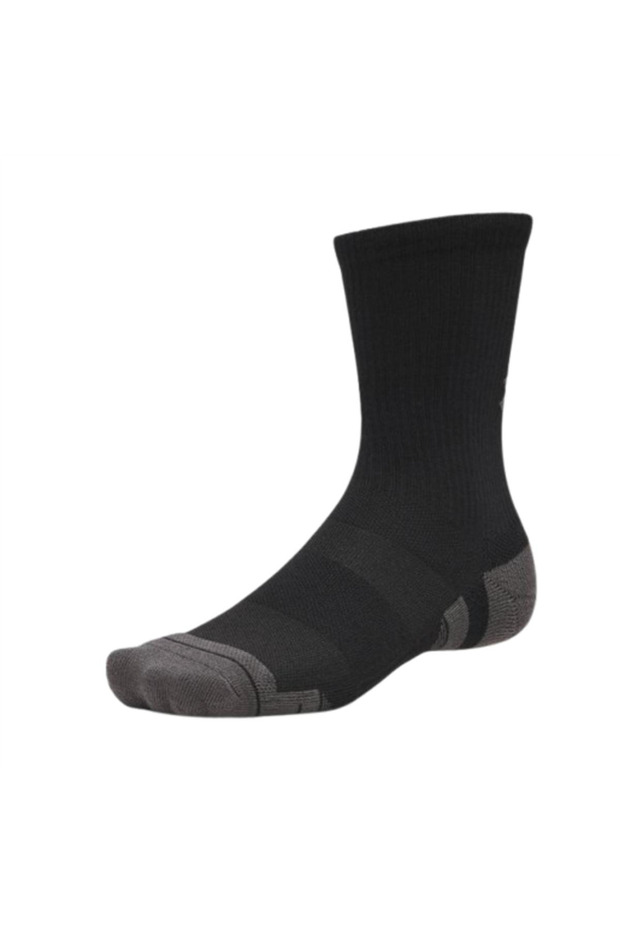 جوارب New Ua Perf Tech 3Pk Crew 6015139-008 باللون الأسود