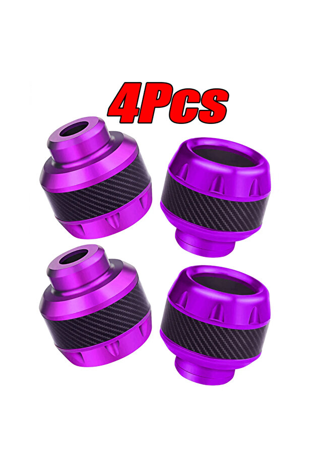 4Pcs Purple 4Pcs Aluminum Alloy Motorcycle Crash Protector Scooter Wheel Front Fork Frame Falling Pr