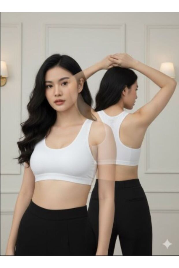 Women's Sports Bra with Removable Pads, Athlete Bustier, Cross Back, Casual Sports Bra