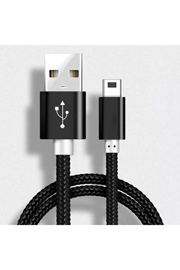 كابل USB صغير من NNBILI بطول 1 متر أسود بطول 2 متر/1.5 متر/1 متر/0.25 متر، كابل شحن بيانات سريع من USB صغير إلى USB لمشغلات MP3 MP4