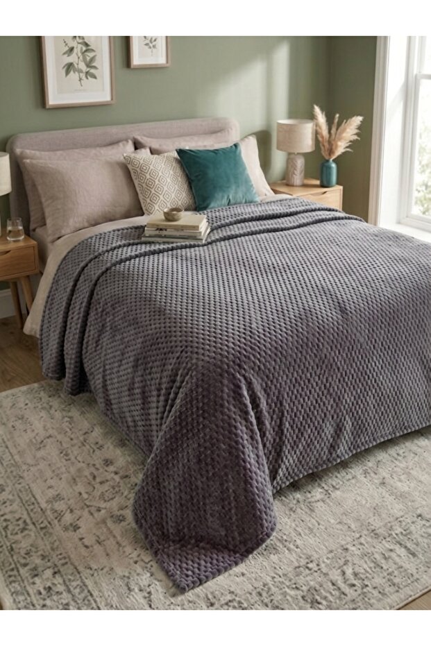 Double Soft Blanket 220X240 cm Boxed Luxury Embossed Soft Textured Blanket