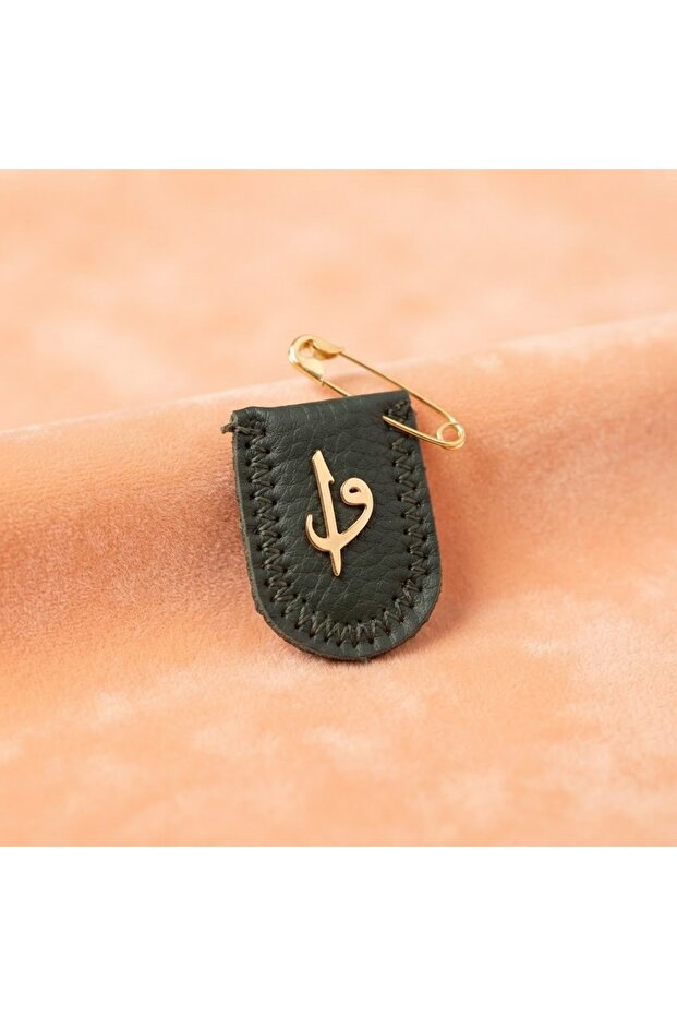 Handmade Leather Baby Amulet - Protective Prayer Lapel Pin - 2X3 cm