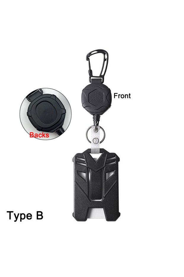 1 Set Type B Badge Reel Clip Cover Retractable Badge Holder Badge Clip Heavy Duty ID Hol