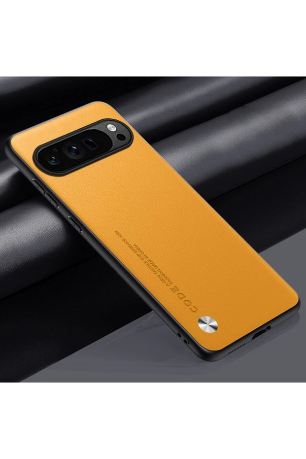 Pixel 11 11 Pro YELLOW Luxury Leather Phone Case for Google Pixel 10A 10 11 XL 9A 9 Pro 8Pro 7 6 Pro