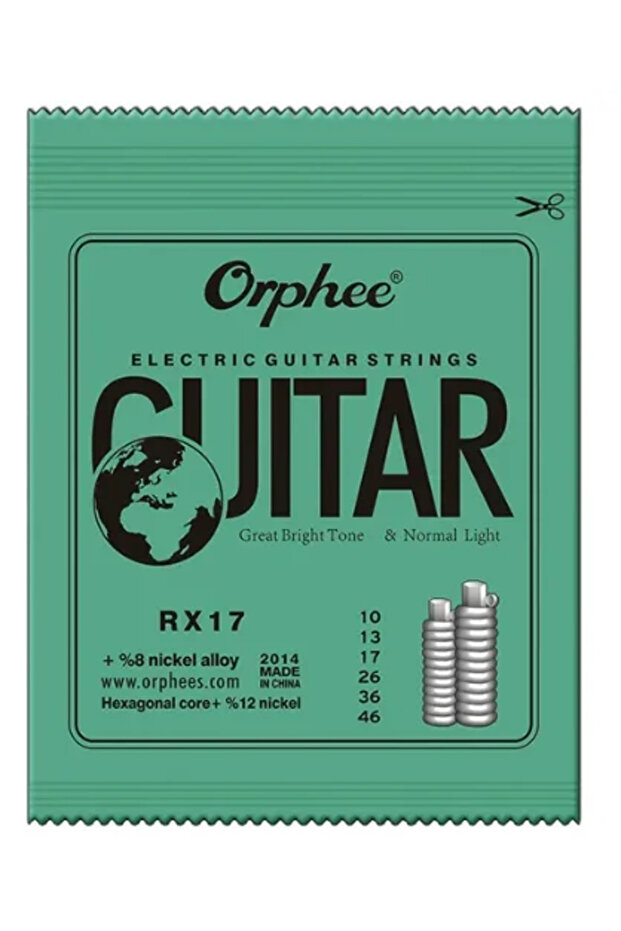 RX17 Orphee Electric Guitar Strings Carbon Steel Hexagonal Alloy Nickel Beginner Practice Strings El