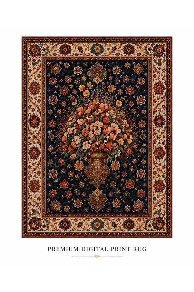 Eta Traditional Patterns Modern Woven Base Decorative Carpet Eta4130