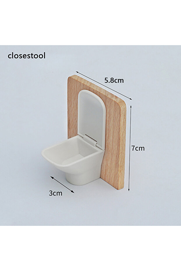 A3 1/12 Dollhouse Simulation Washbasin Tub Toilet Model Dollhouse Bathroom Decor Dolls House Miniatu
