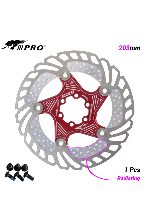 203mm RD Radiating IIIPRO 6-Bolt Brake Disc 160mm/180mm/203mm Brake Disc Rotor Floating Cooling Heat
