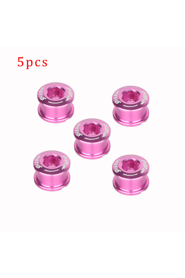 HA 5Pcs Pink HASSNS Chainring Bolts 5Pcs Integrated Crankset Mtb Chainwheel Screws Monoplate Cranks