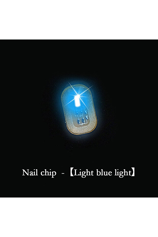 Light Blue 5/1pcs NFC Nail Stickers LED Light Source Nail Art Tips Lighting for Mobile Phone Nail La