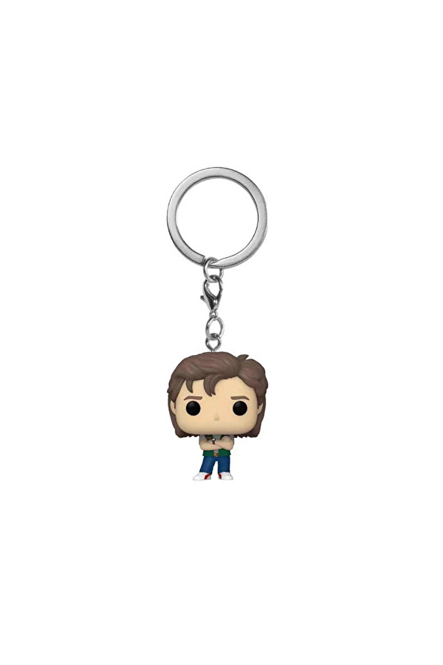 MINISO Steve Pocket Keychain Eleven Barb Robin Steve Dustin Vinyl Figure Key Ring Model Toys Christm