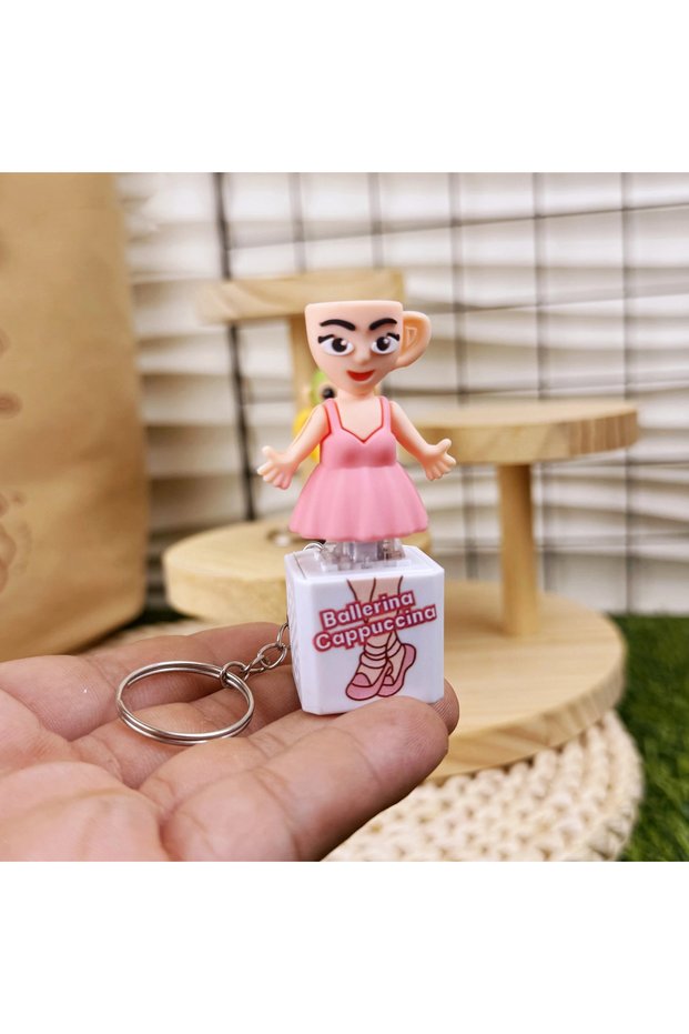 Orange New Brainrot Classic Toy Bag Car Keychain Pendant Tralalero Tralala Keychain Luminous Sound B