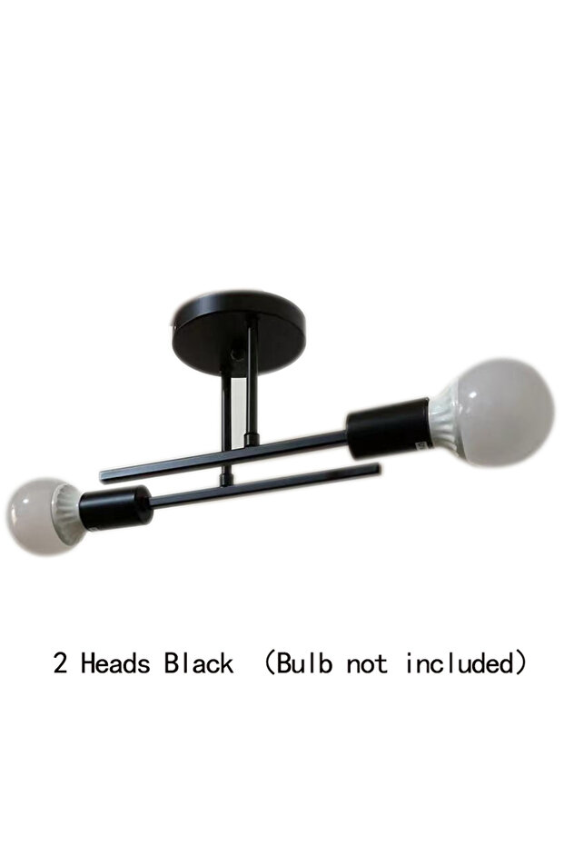 2 heads Semi Flush Mount Modern Chandelier Mid Century Modern Chandelier Close to Ceiling Lighting B