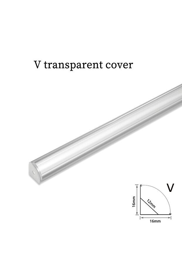 V transparent cover 2 pcs 1-30pcs/Lot perfil aluminio led Corner Aluminium Profile Channel Holder fo