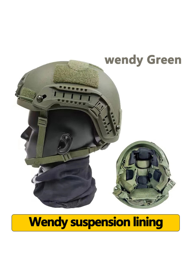 L 52-60cm Wendy-Green FAST tactical helmet Kevlar high-quality fast tactical helmet FAST Wendy suspe