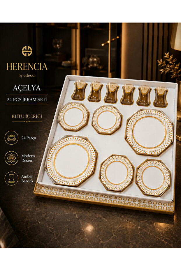 AÇELYA 24 PARÇA İKRAM SETİ