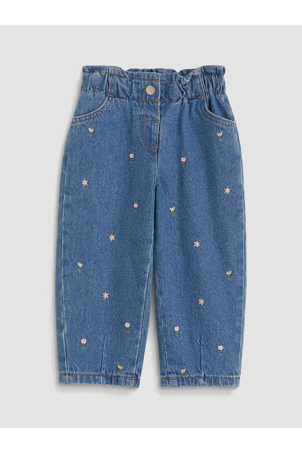 I Embroidered Baby Girl Jean Pants from Freezen Store