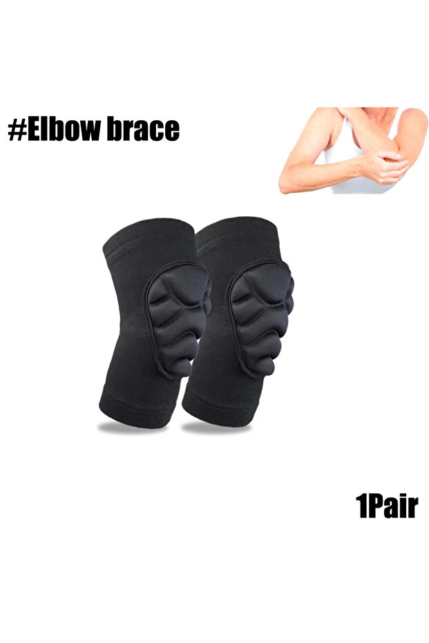 XS Elbow-1Pair 1Pair Thick Sponge Knee Pads Elbow Sleeves Avoidance Sport Kneepad Football Volleybal
