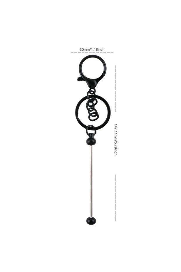 2pcs black 2Pcs New Metal Keyring Bead Lobster Claw Clasp KeyChain DIY Bead For Jewelry Making Car