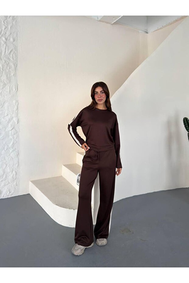 Women's Oversized Wide-Leg Top and Bottom Sports Casual Set