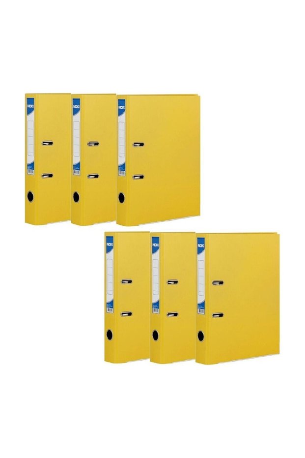 Office Folder Narrow Ring Binder Yellow 6-Piece Set