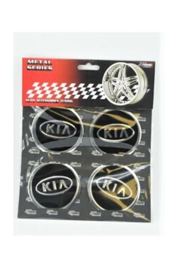 Kia Gluing Wheel Hub Sticker 4 Pieces 60mm