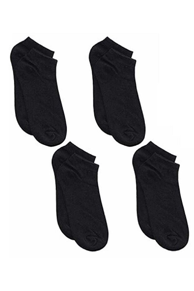 4PCS Socks For Women Black ankle no show casual soft cotton