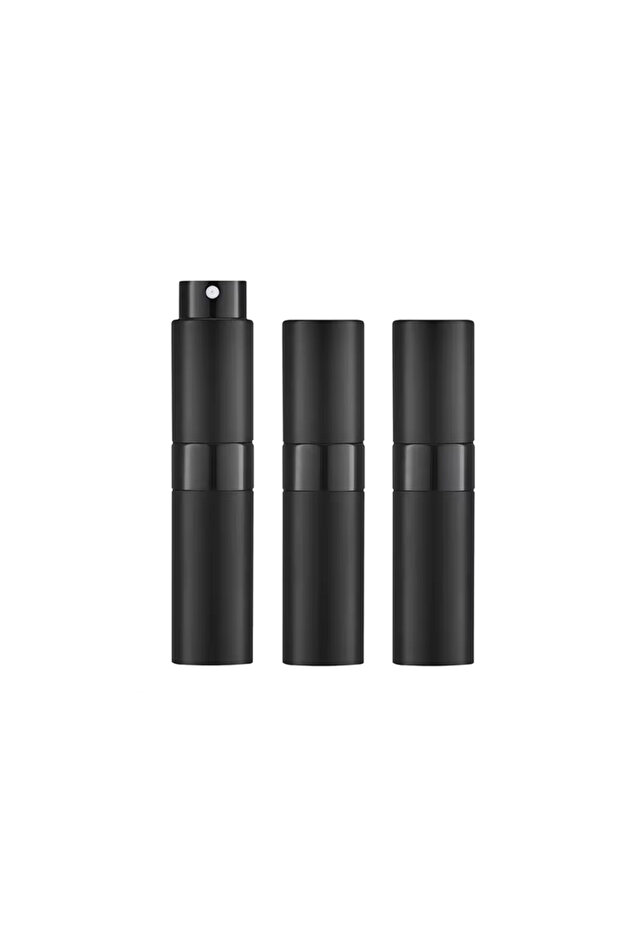 3 pieces 3/5Pcs8Ml Black Perfume Nebulizer Refillable Mini Travel Size Atomizer Spray Case Glass Ref