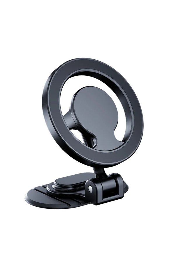 black 1040° Rotation Magnetic Car Phone Holder All-Metal Magnetic Cell Phone Stand Dashboard