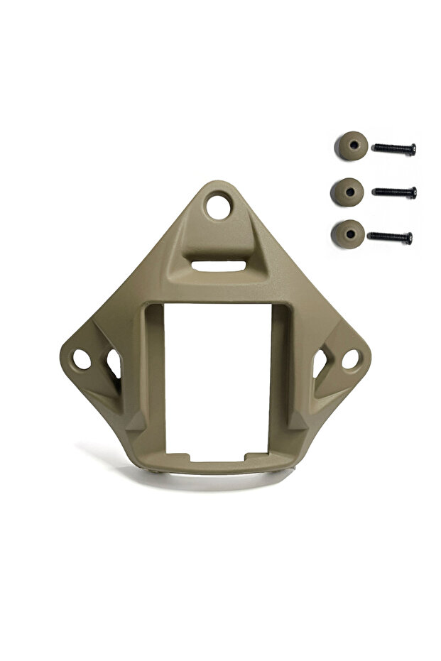 Tan Tactical Helmet Frame Mount NVG Shroud Aluminum Adapter 3 Hole Skeleton Mount ARC Rail For FAST