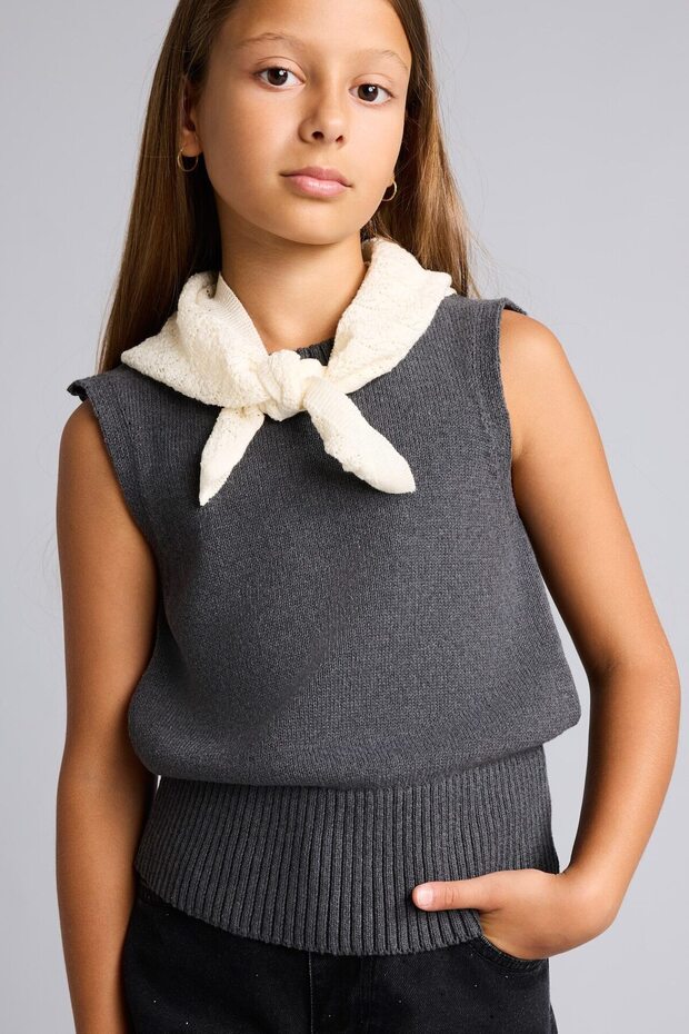 Crew Neck Knitwear Sweater for Girls I6404A826Wn