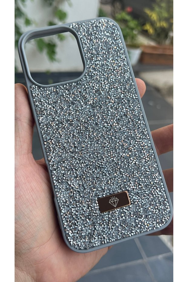 iPhone 16 Pro Max Compatible - Shiny with a Stone-Like Finish (Velvet on the Inside) Soft Sides Phone Case