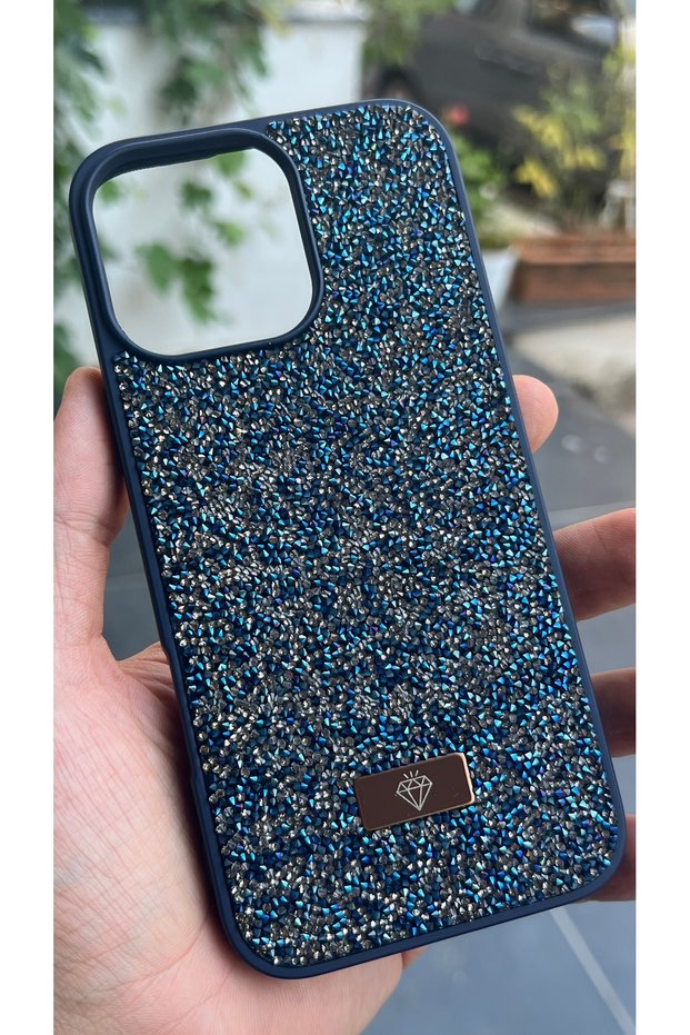 iPhone 16 Pro Max Compatible - Shiny with a Stone-Like Finish (Velvet on the Inside) Soft Sides Phone Case