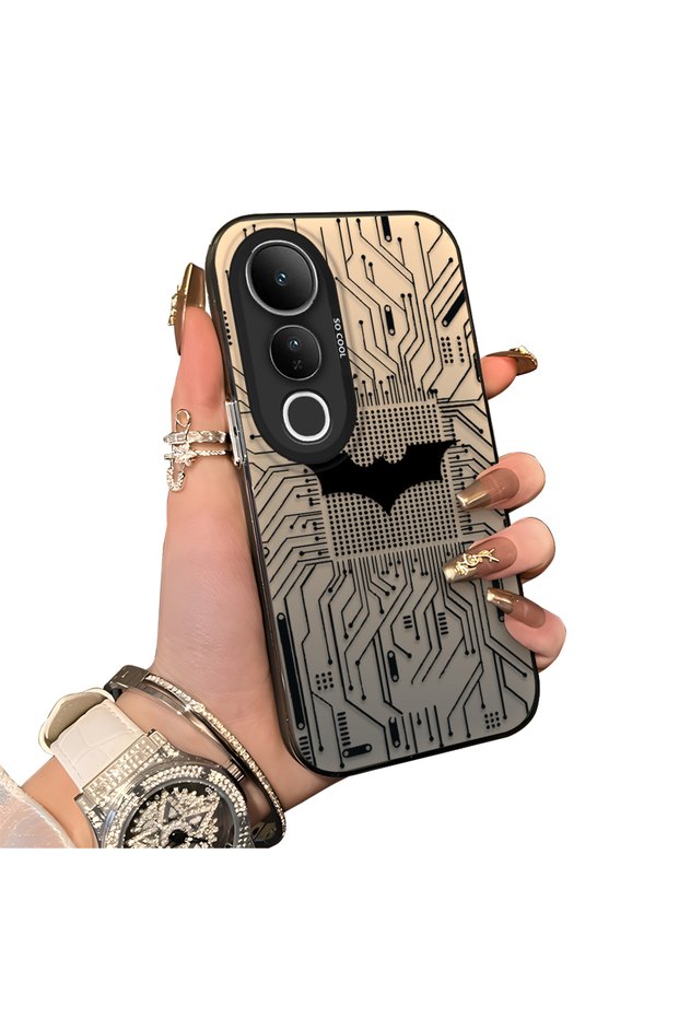 Vivo V50 Lite 4G/5G Compatible Hard Acrylic Back Silicone Edge Lens Protection Batman Case