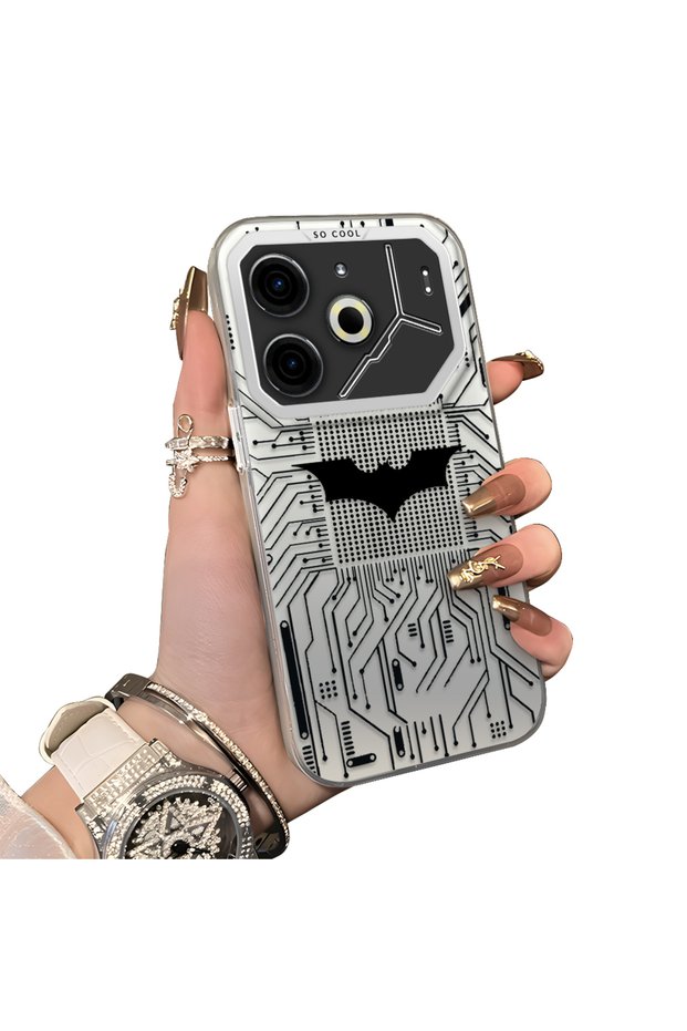 Tecno Pova 6/Pova 6 Pro 5g Compatible Hard Acrylic Back Silicone Edge Lens Protection Batman Case