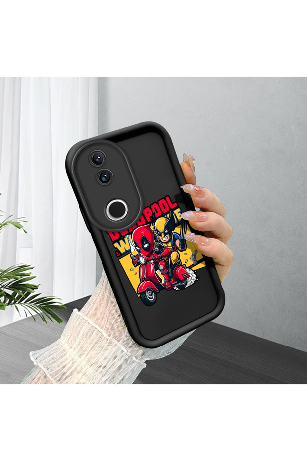 Vivo V50 Compatible Black Silicone Case Shockproof with Camera Protection