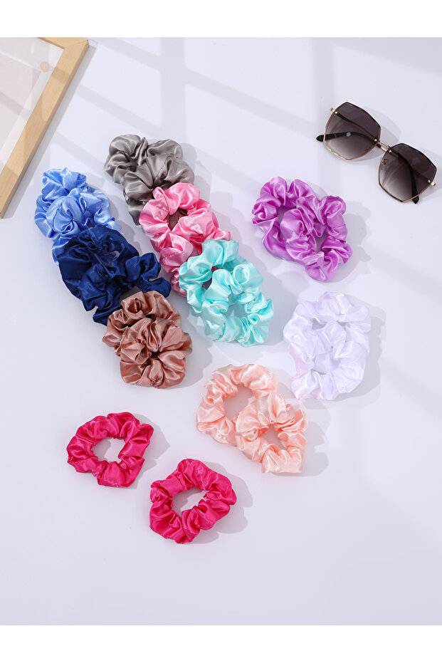 Set of 20 - Solid Hair Scrunchies