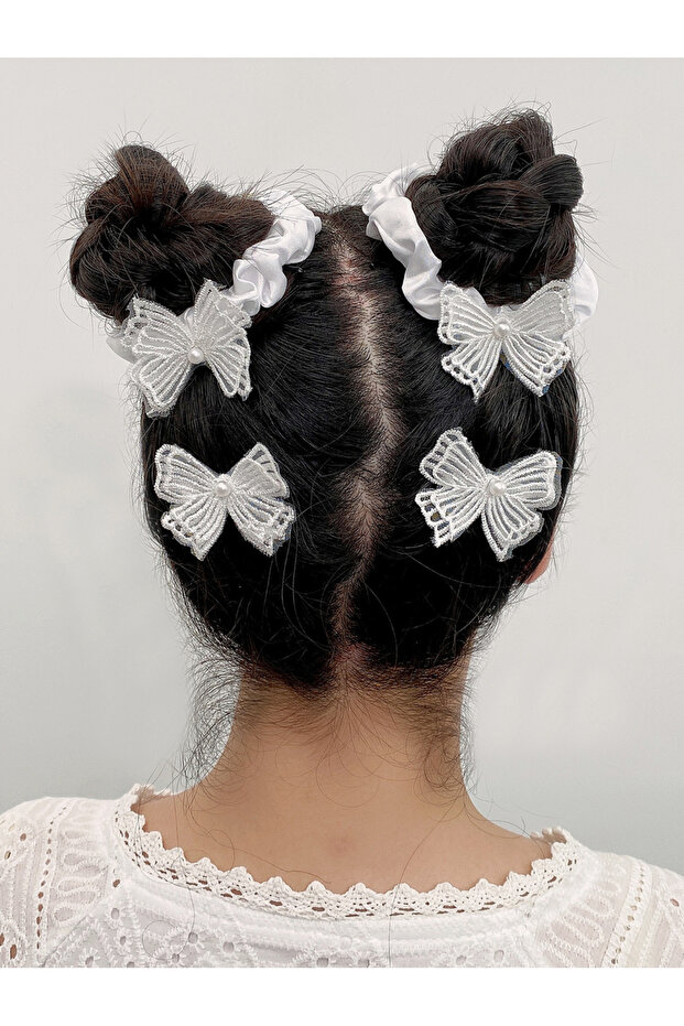 مجموعة من 4 قطع - مجموعة إكسسوارات شعر على شكل فراشة
