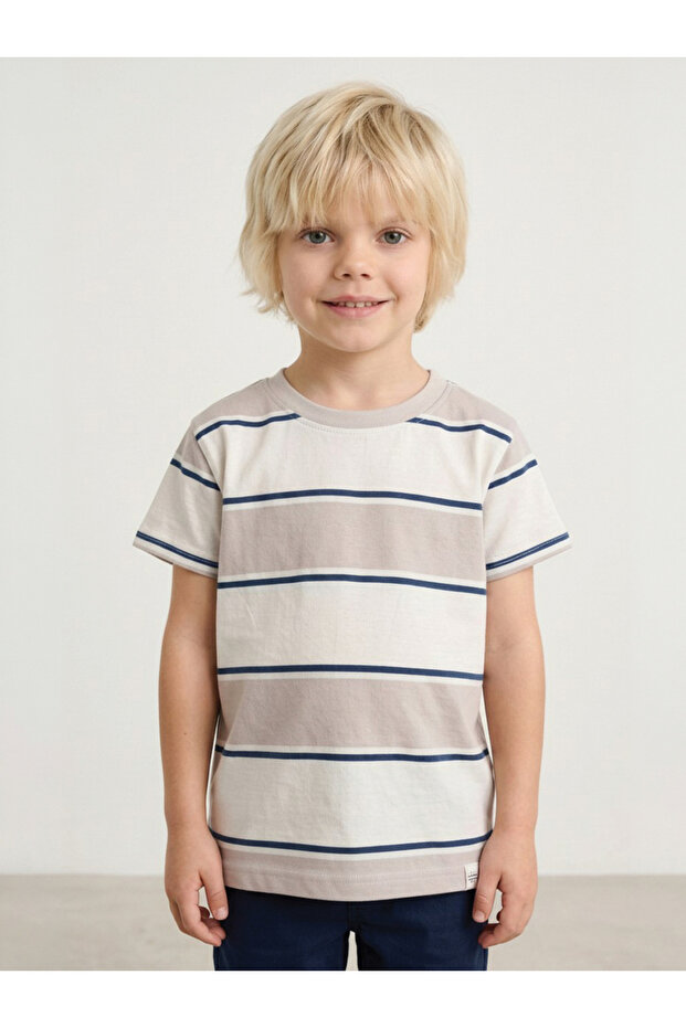 Boys Contrast Stripe T-Shirt