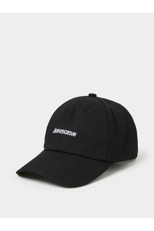 Black Embroidered Baseball Cap