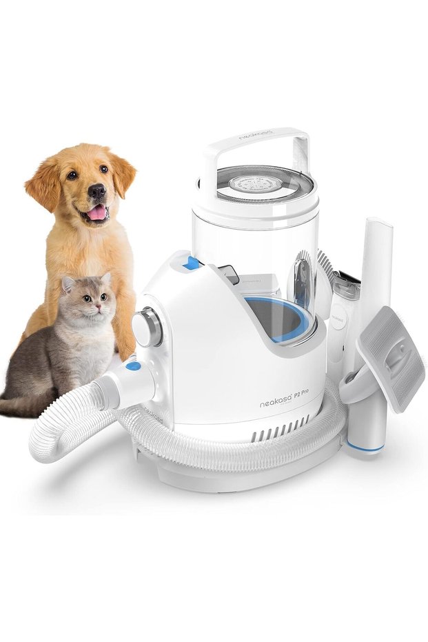 P2 Pro Dog Grooming Kit, Pet Grooming Vacuum Suction 99% Hair, Professional Grooming Clippers with 5 Proven Grooming Tools, 2L Large-capacity Easy Empty Dustbin for Dogs Cats and Other Animals