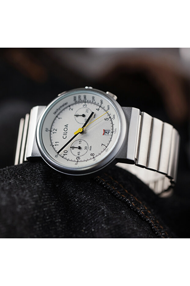 silvery CILOA New Simple Watch Men's Light Luxury Gift High Quality Quartz Watch Brand Genuine Water