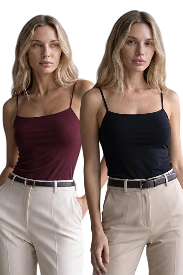 2-Pack Women's Thin Strap Tank Tops