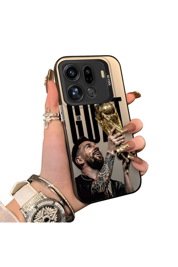 Oppo Find X9 Pro 5g Compatible Hard Acrylic Back Silicone Edge Lens Protection Star Football Player Case