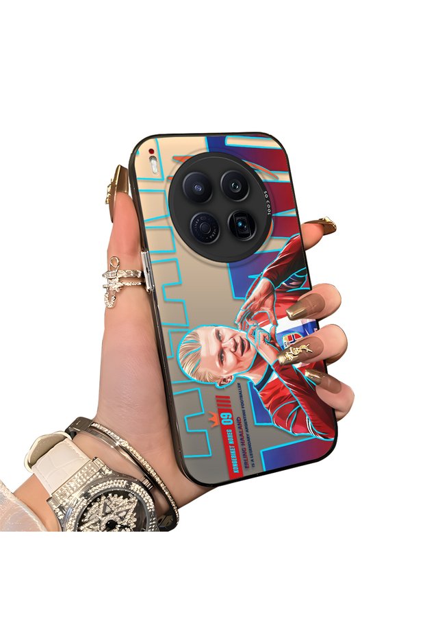Tecno Camon 40 Premier Compatible Hard Acrylic Back Silicone Edge Lens Protection Haaland Case