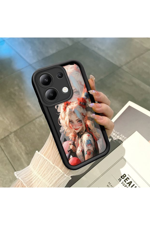 Redmi Note 13 4g Compatible Black Silicone Case with Shockproof Camera Protection