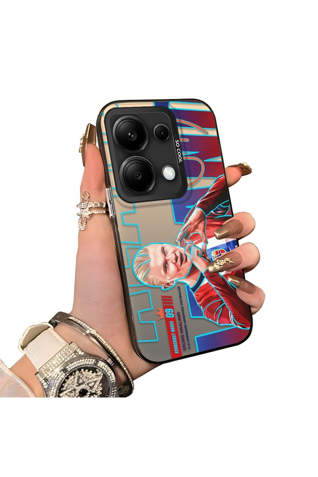 Xiaomi Redmi Note 13 Pro 4g Compatible Hard Acrylic Back Silicone Edge Lens Protection Haaland Case