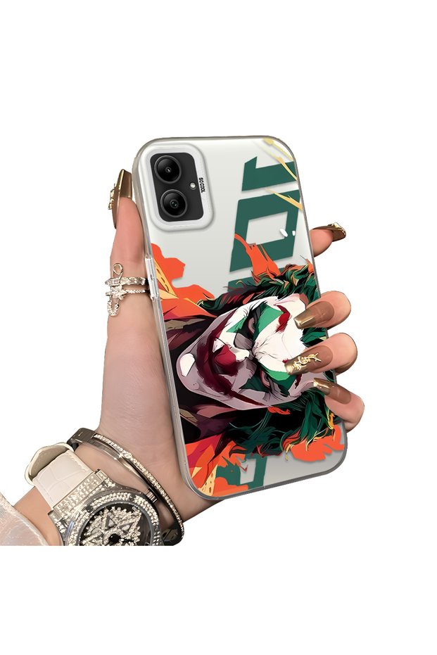 Samsung Galaxy A05 Compatible Hard Acrylic Back Silicone Edge Lens Protection Joker Case