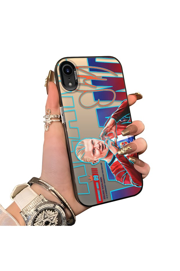 iPhone Xr Compatible Hard Acrylic Back Silicone Edge Lens Protection Haaland Case