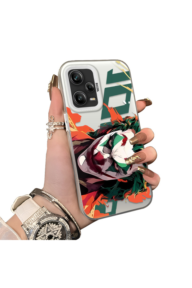 Xiaomi Redmi Note 12 Pro 5g Compatible Hard Acrylic Back Silicone Edge Lens Protection Joker Case